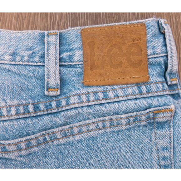 LEE Distressed Jeans 34x30-actual 32x27 Men's Stone Washed Trashed Light Blue - Picture 9 of 11